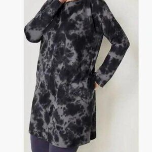 J. Jill Tie Dye Cotton Cloud Long Sleeve Dress